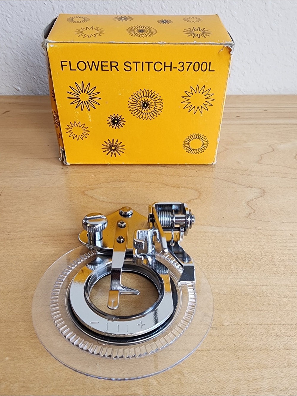 NOS Vintage Flower Stitch 3700L Sewing Machine Attachment w/ Box Instructions